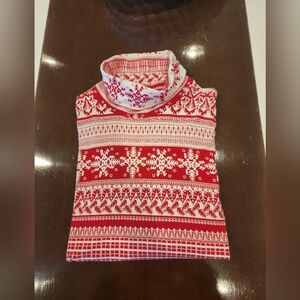 EUC- Talbots Red and White ThermaWarmth Sweater!!🏘❄️